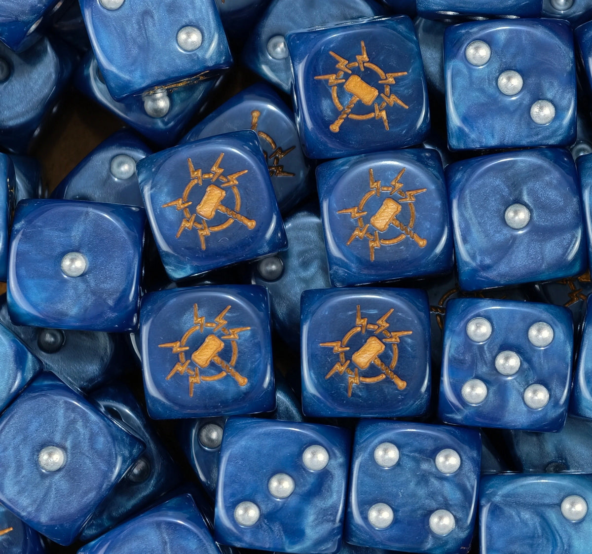 Azure Hammer Eternals D6 Dice