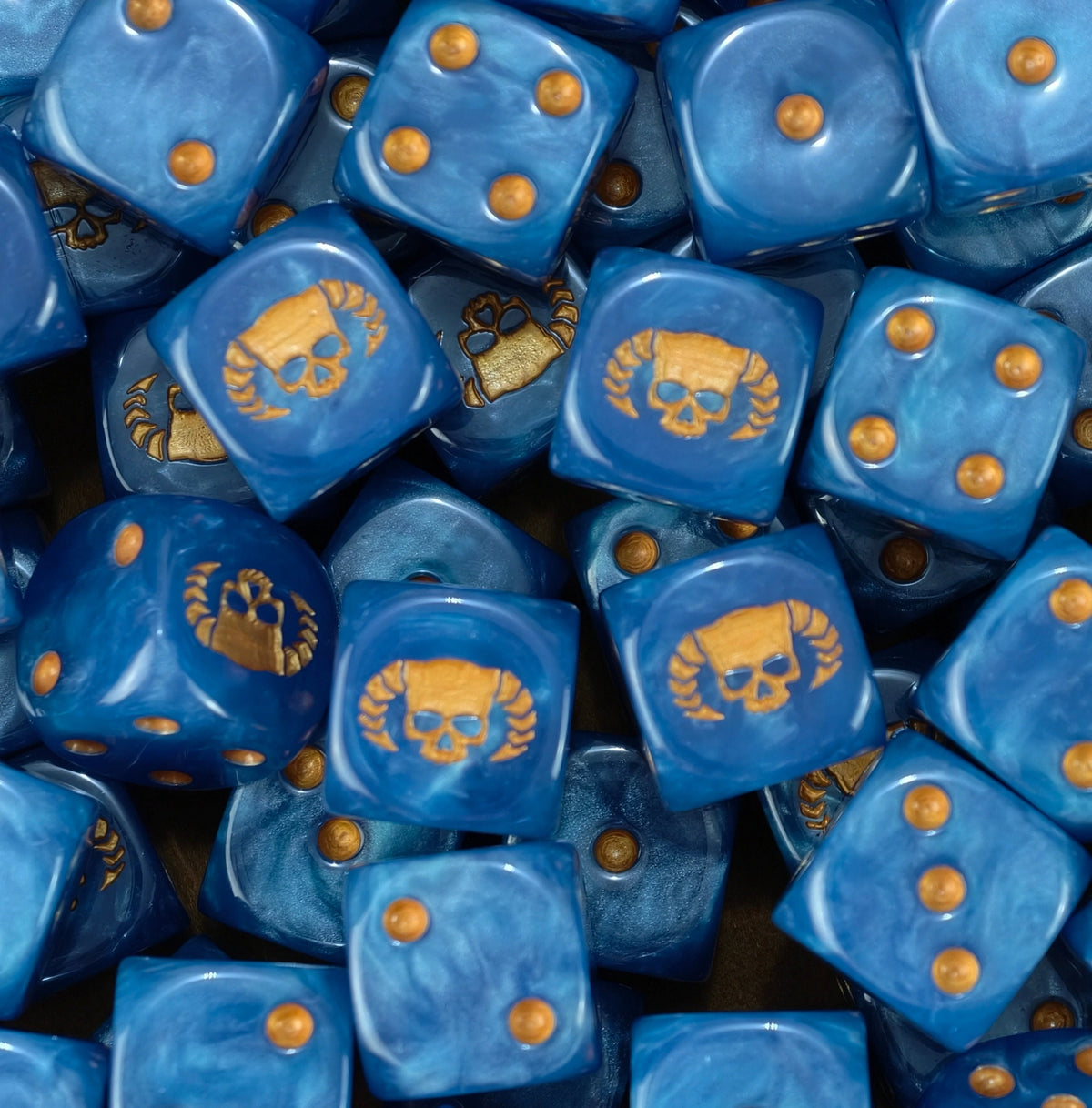 Gold Skull Librarians D6 Dice