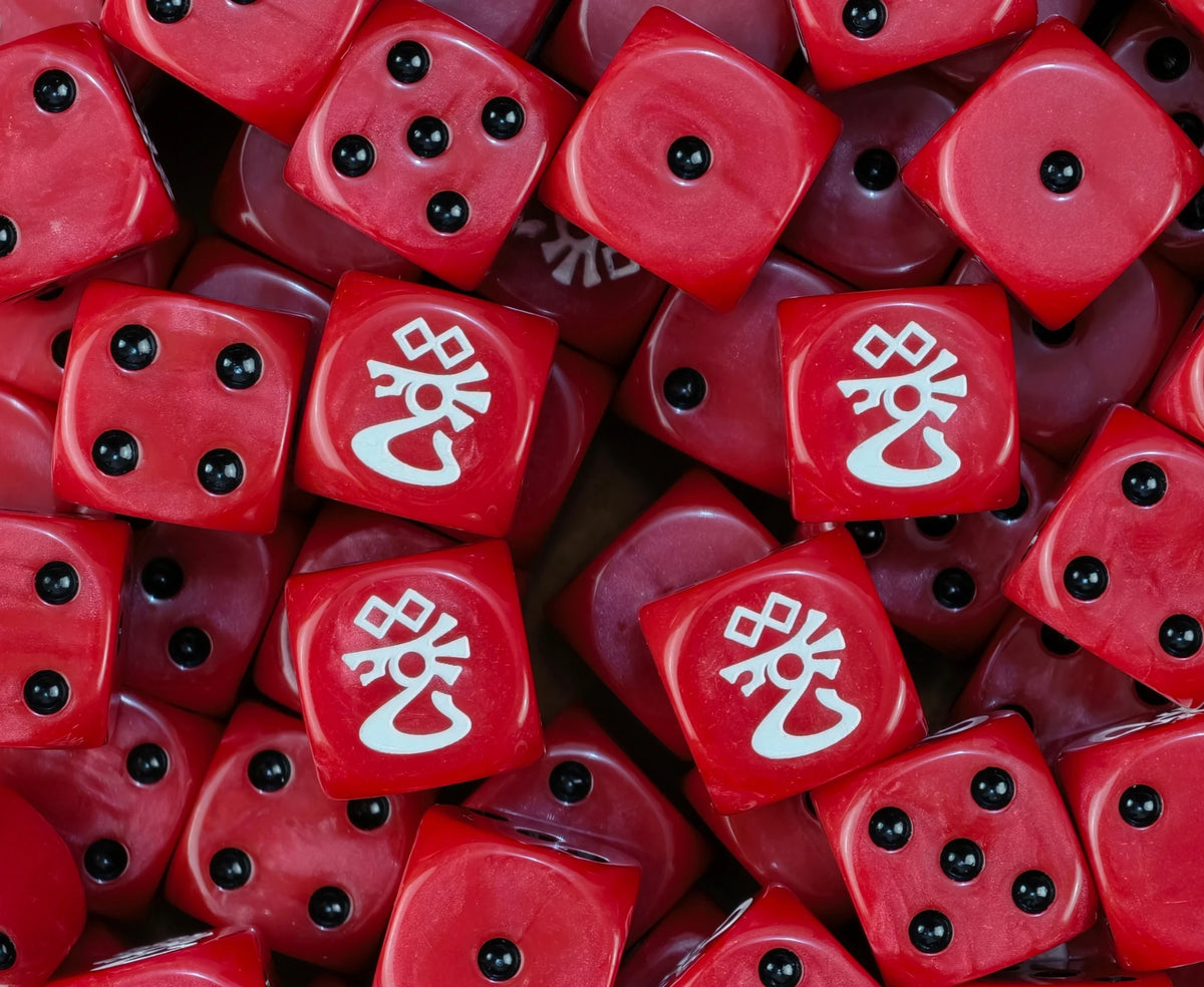 Red Serpent Rune D6 Dice