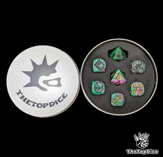 Bloody football dice for chaos-themed matches