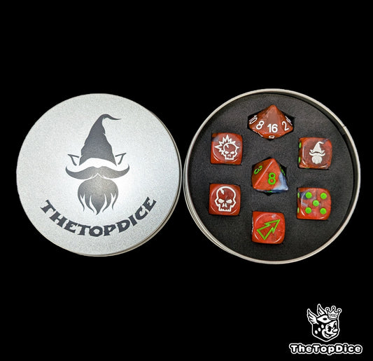 Custom resin dice for gnome fantasy football play