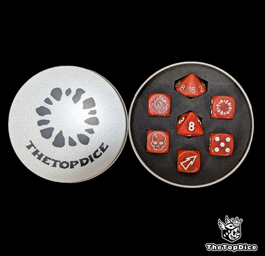 Custom dice for ogre warbands and tabletop play