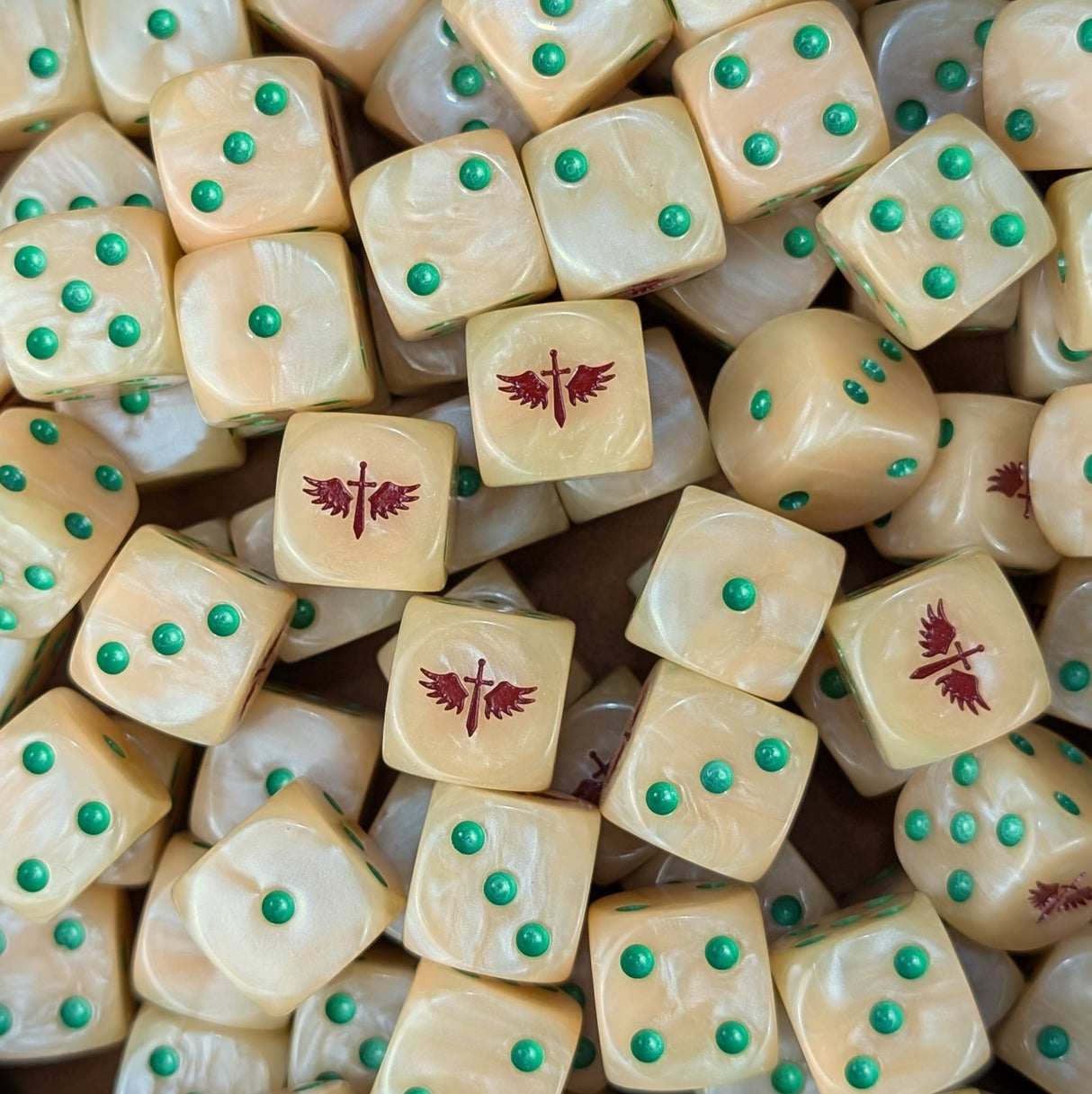 Bone Sword Knights D6 Dice