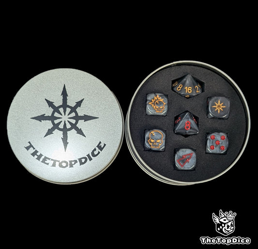 Resin dice for warpforged fantasy football teams