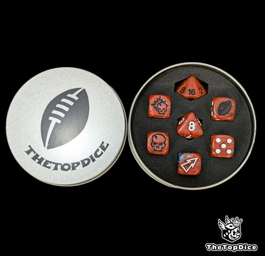 Custom football dice for any fantasy faction