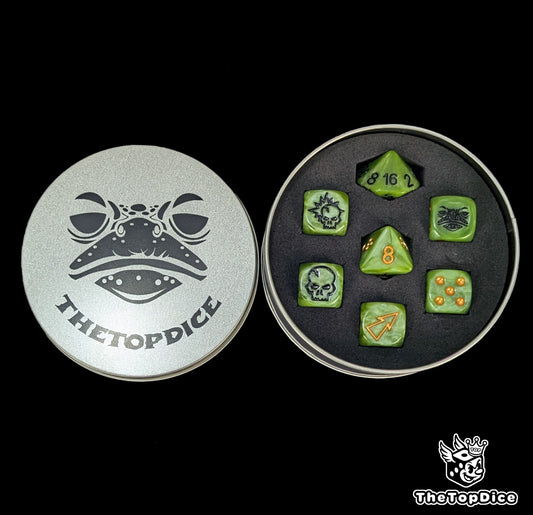 Resin dice for frog tribe fantasy football teams