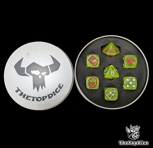 Bloody football dice for greenskin factions