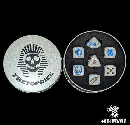 Resin dice for pharaoh skeleton football teams