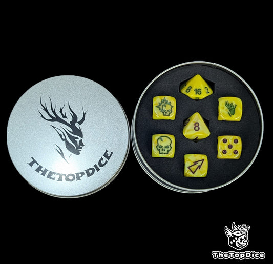 Engraved dice set for agile elven squads