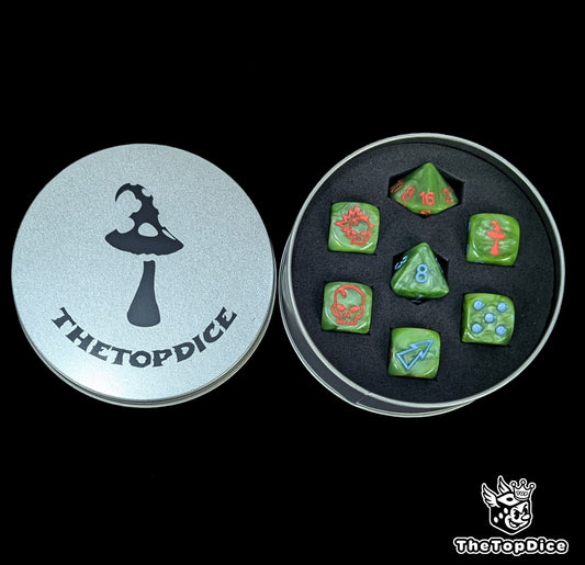 Resin dice for wild goblin fantasy teams