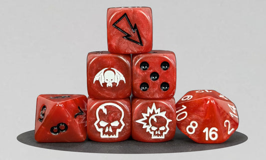 Vampires Set Bloody Football Dice