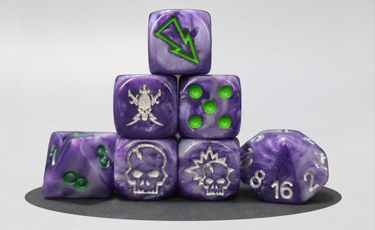 Dark Elves Set Bloody Football Dice