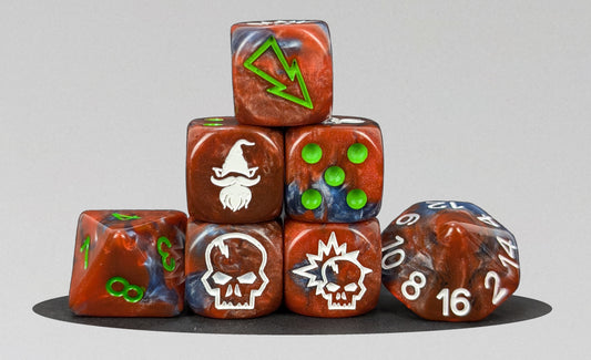 Gnome Set Bloody Football Dice