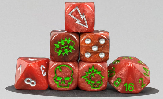 Underworld Denizens Set Bloody Football Dice