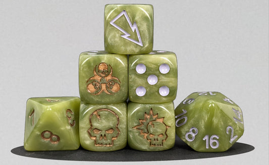 Putrid Mans Set Bloody Football Dice