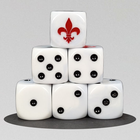 Ivory Oath Dice – Pure White Resin D6 for Grimdark Fanatics