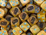 Golden Aztec Saurians D6 Dice