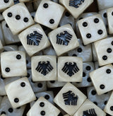 Bone Raven Wings D6 Dice