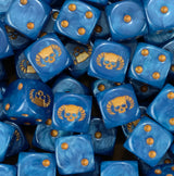 Gold Skull Librarians D6 Dice