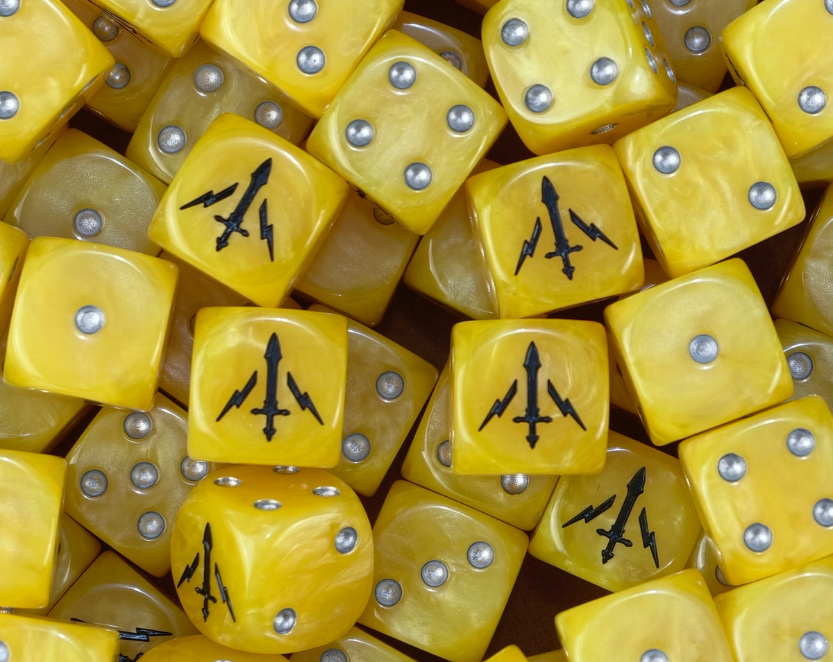 Gold Sword Templars D6 Dice