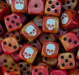 Fire Skull Damned D6 Dice