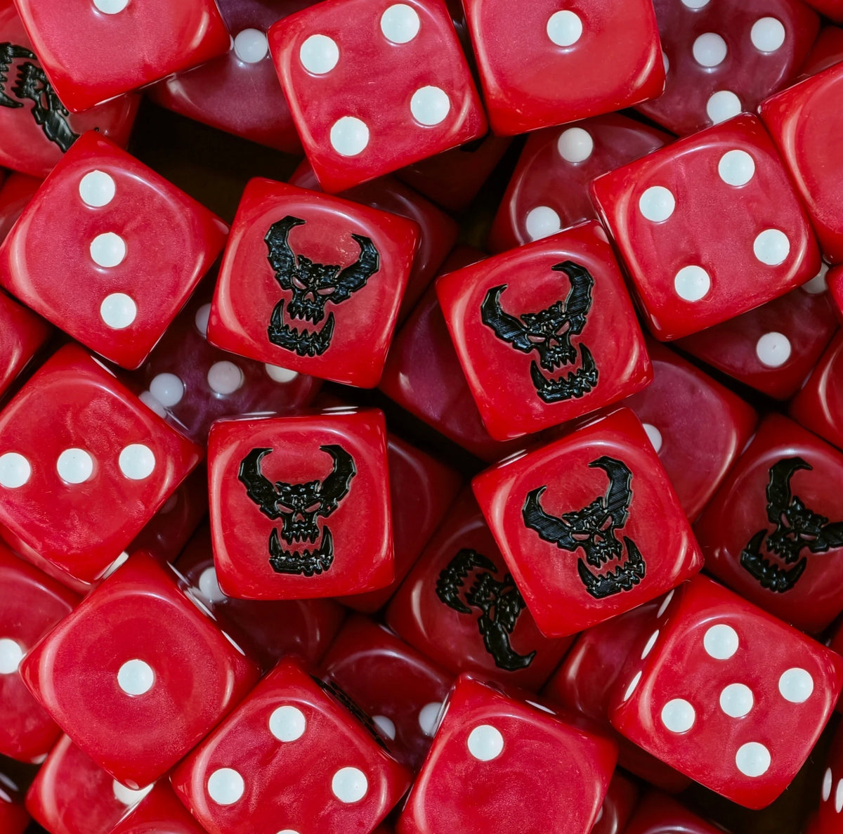 Red Orc Skull D6 Dice