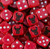 Red Orc Skull D6 Dice