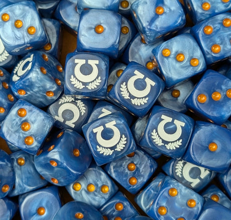 Custom resin D6 dice for noble sci-fi knight armies