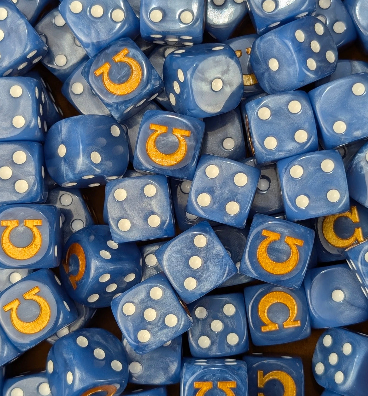 Custom resin D6 dice for sci-fi knight armies