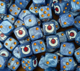 Custom resin D6 dice for sci-fi knight commanders