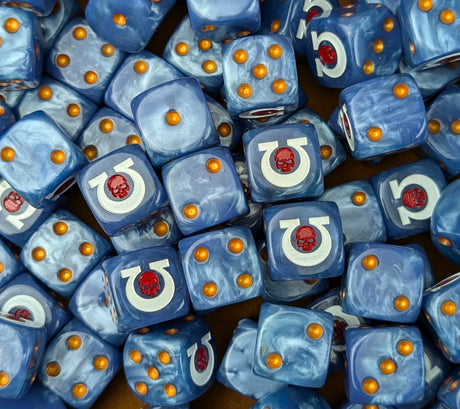 Custom resin D6 dice for sci-fi knight commanders