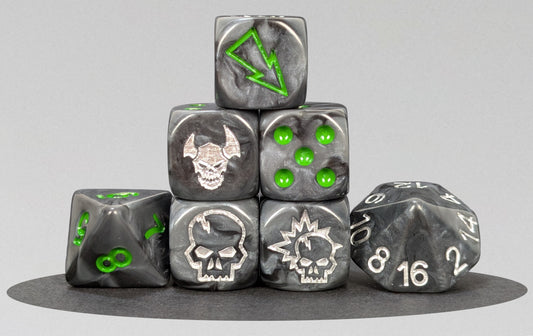 Black Orks Set Bloody Football Dice