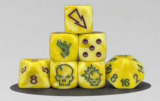 WoodElf Set Bloody Football Dice