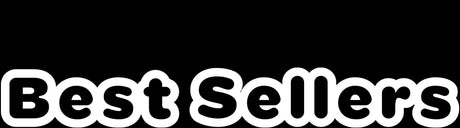Best Sellers wordmark in bold white letters on a black banner of top rated 16mm dice