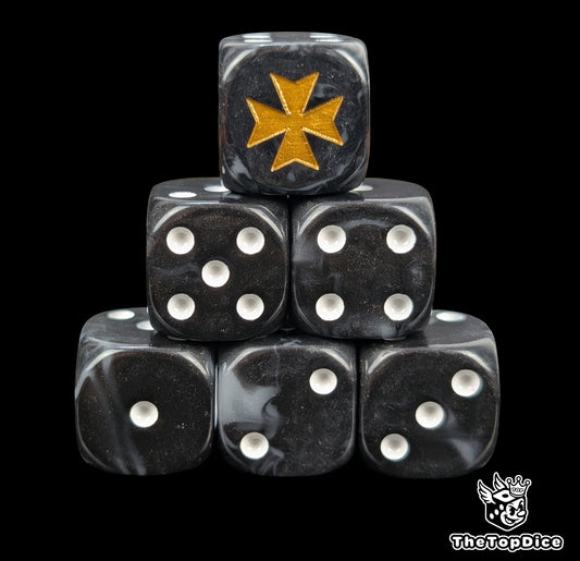 Black Templars dice for Warhammer 40K crusader armies