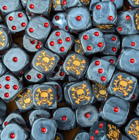 Custom resin D6 dice for sci-fi knight armies