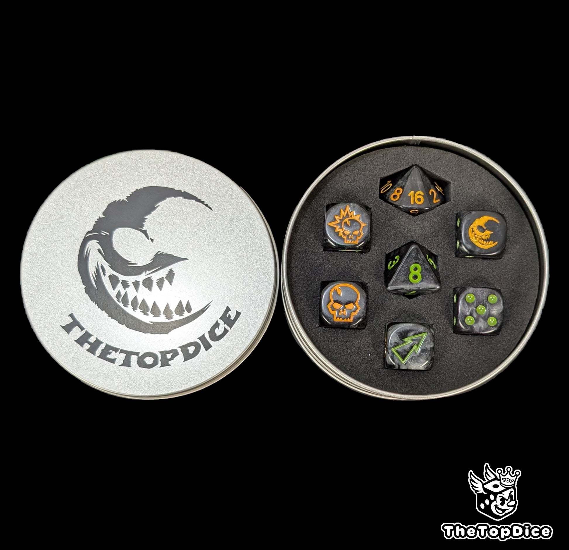 Bloody football dice inspired by goblin squads