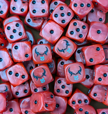 Custom resin D6 dice for dark fantasy daemon armies