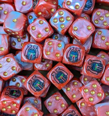 Custom resin D6 dice for sci-fi berserker warbands