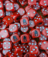 Custom resin D6 dice for sci-fi space elf armies