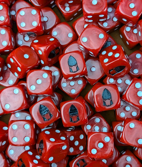 Custom resin D6 dice for sci-fi space elf armies