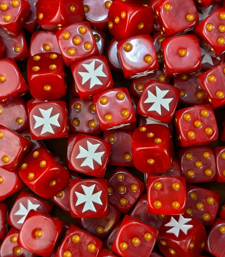 Custom resin D6 dice for sci-fi crusader knights