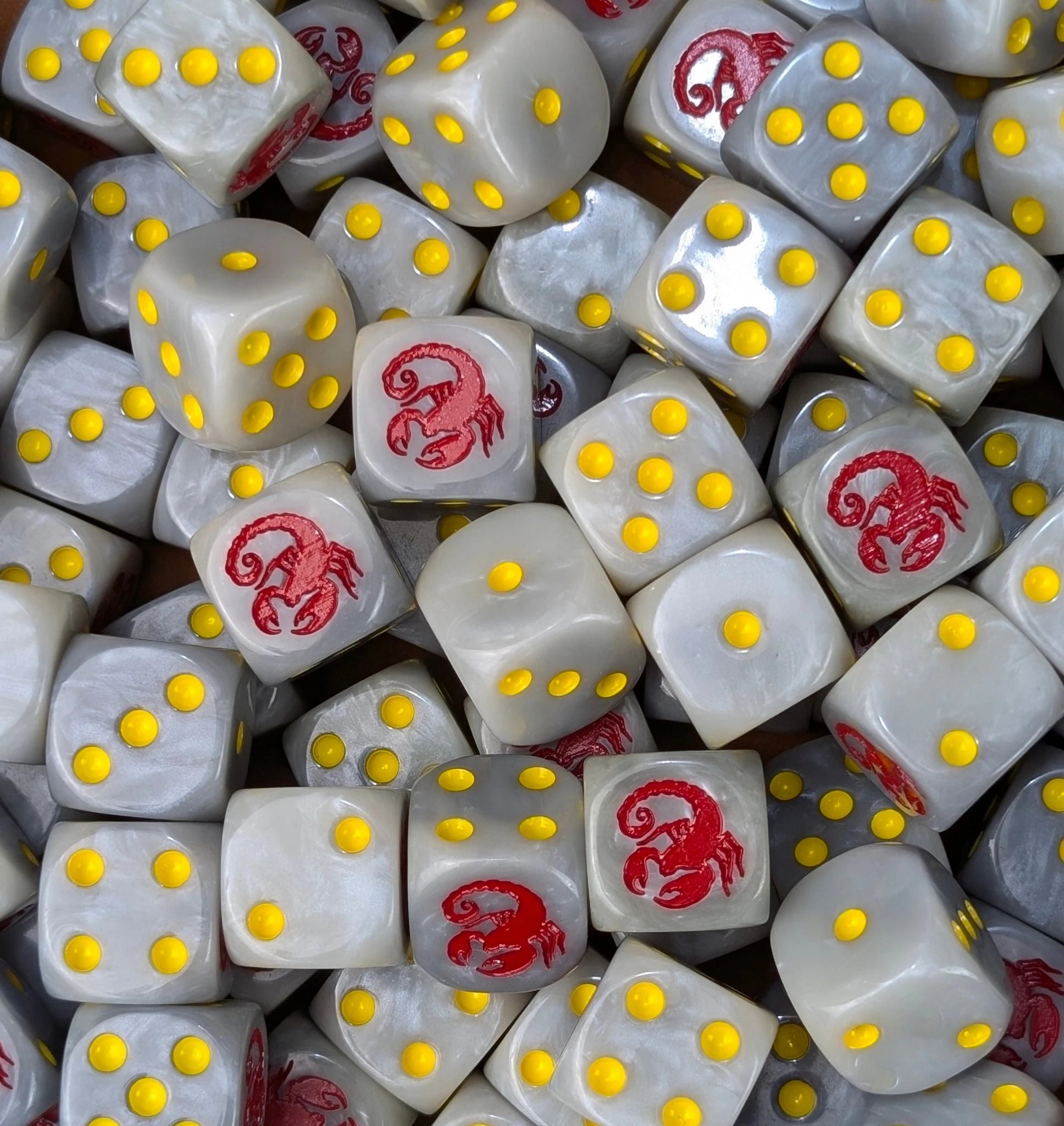 Custom resin D6 dice for sci-fi knight armies