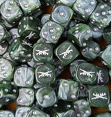 Custom resin D6 dice for sci-fi soldier armies