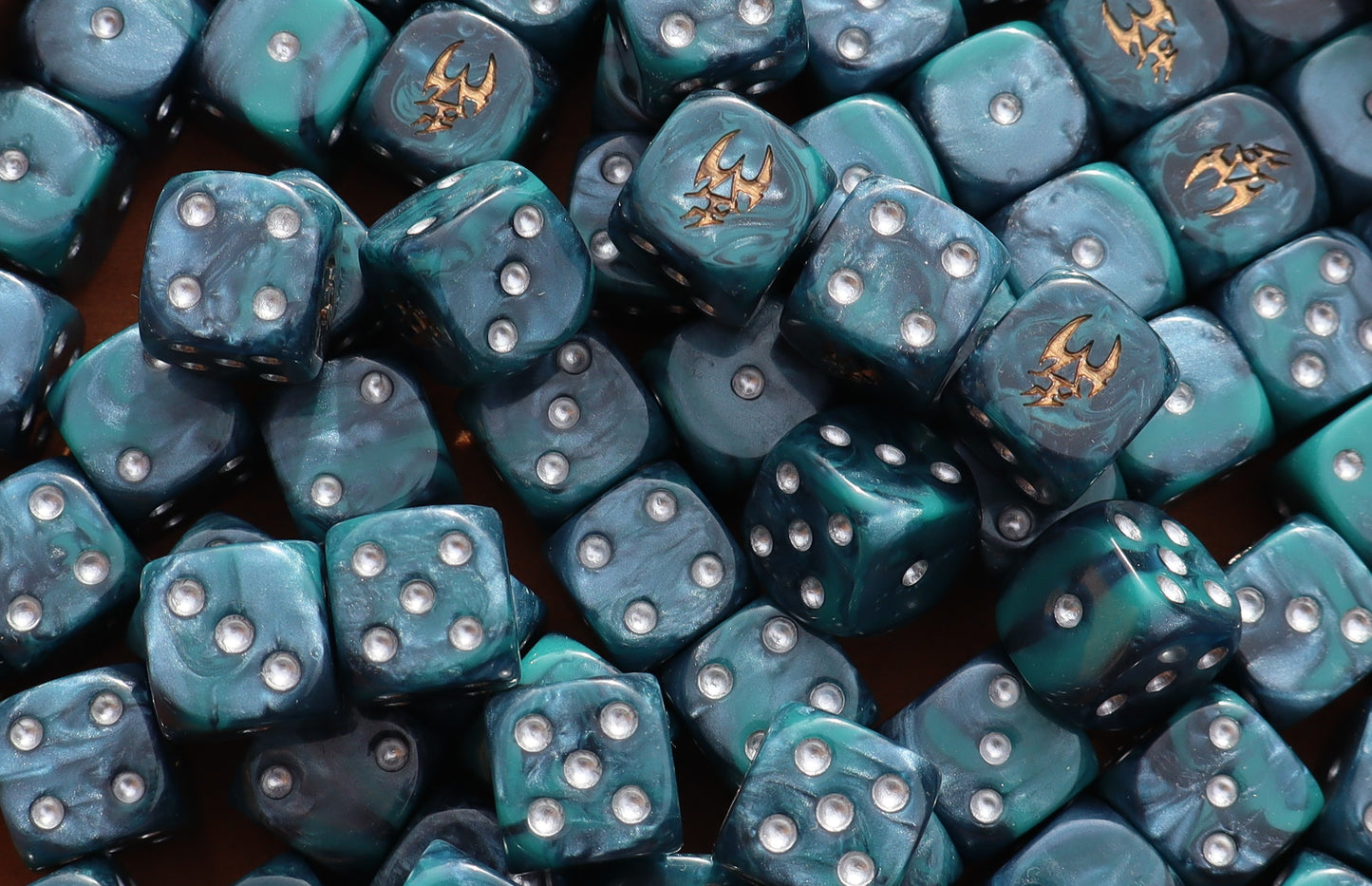 Warhammer style dark eldar resin dice set