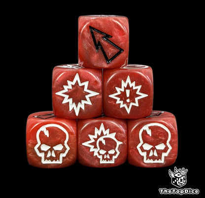 Gothic vampire D6 set for fantasy football play