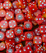 Custom resin D6 dice for dark-gods fire warbands