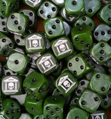 Custom resin D6 dice for sci-fi soldier armies