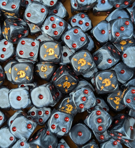 Custom resin D6 dice for sci-fi guardian armies