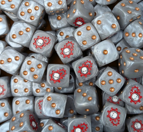 Custom resin D6 dice for sci-fi machine cult armies